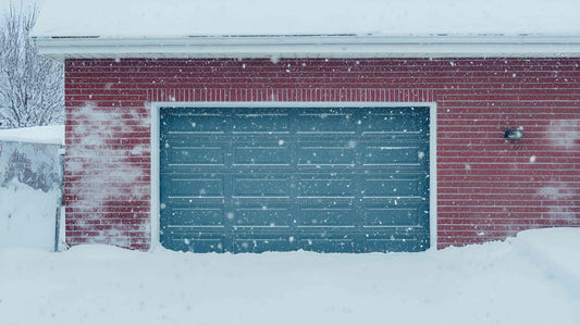 Garage in the winter in need of rodent-proofing