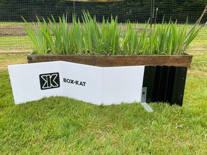 Box-Kat mouse barrier panels on grass