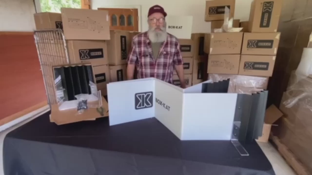Load video: Tutorial video for assembling the Box-Kat mouse barrier