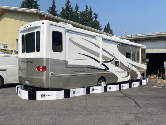 Large RV inside a Box-Kat mouse barrier